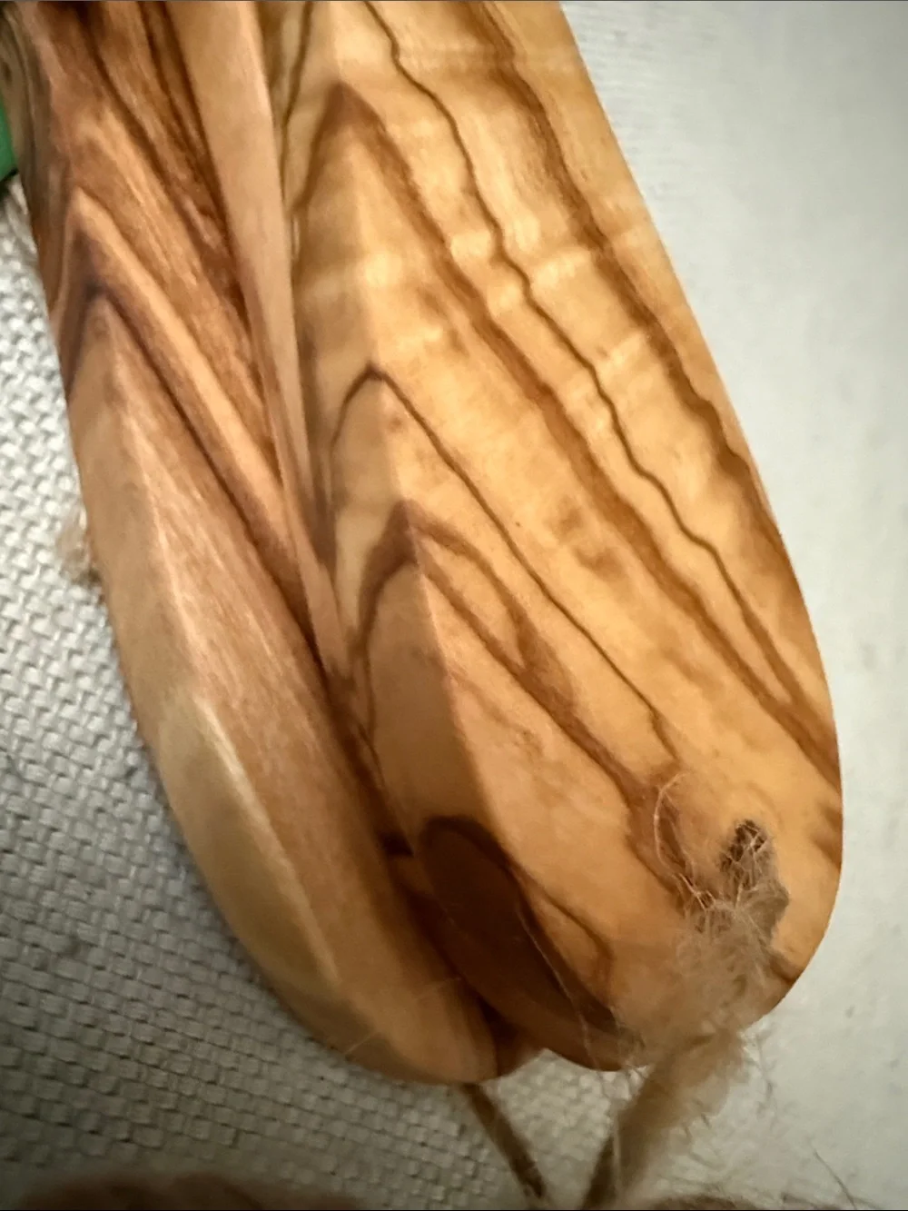 NWT Set-of-3 7” Olive Wood Utensils by Arte Legno, Italy, each piece unique